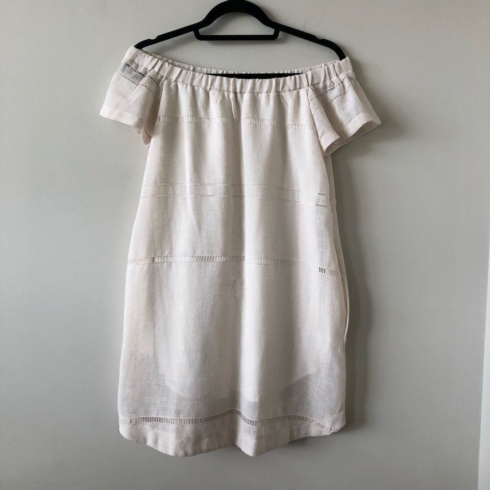 Astr The Label Open Stitch Off Shoulder Mini Dress
